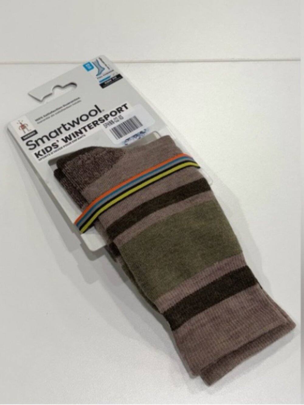 SmartWool Boys Girls XS Wintersport Stripe Full Cushion Ski Socks Brown NWT Kids